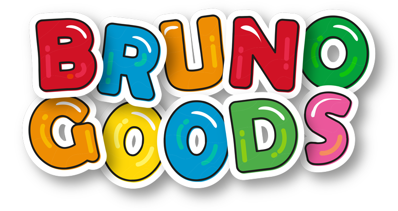 Bruno Goods - livro de colorir infantil grátis, logotipo vertical