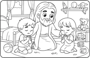 Ilustração bíblica para colorir - página 6 do livro de colorir infantil grátis
