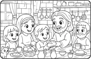 Ilustração bíblica para colorir - página 8 do livro de colorir infantil grátis