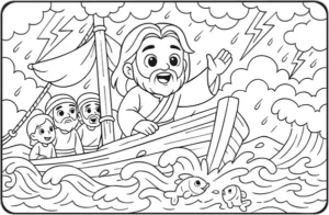 Ilustração bíblica para colorir - página 10 do livro de colorir infantil grátis
